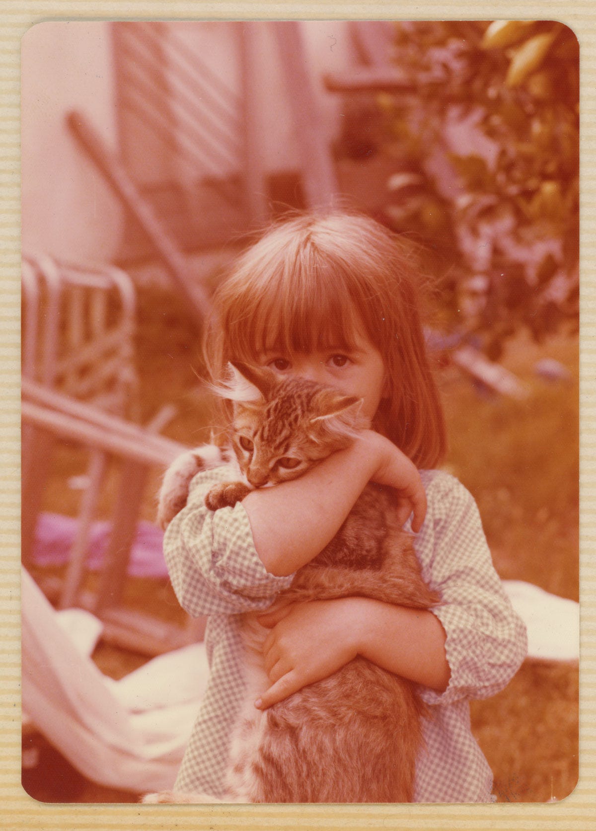 Me Holding and Hiding Behind Kitty