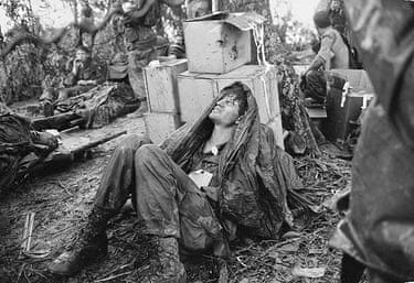AP Vietnam: A US paratrooper wounded in the battle for Hamburger Hill AP Vietnam: A US paratrooper wounded in the battle for Hamburger Hill