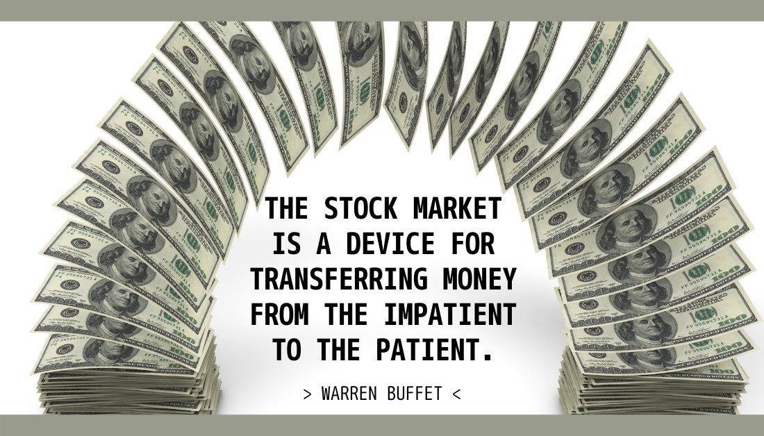 David Keller, CMT on X: ""The stock market is a device for transferring money from the impatient to the patient." -Warren Buffet https://t.co/qXetBccBYv" / X David Keller, CMT on X: ""The stock market is a device for transferring money from the impatient to the patient." -Warren Buffet https://t.co/qXetBccBYv" / X