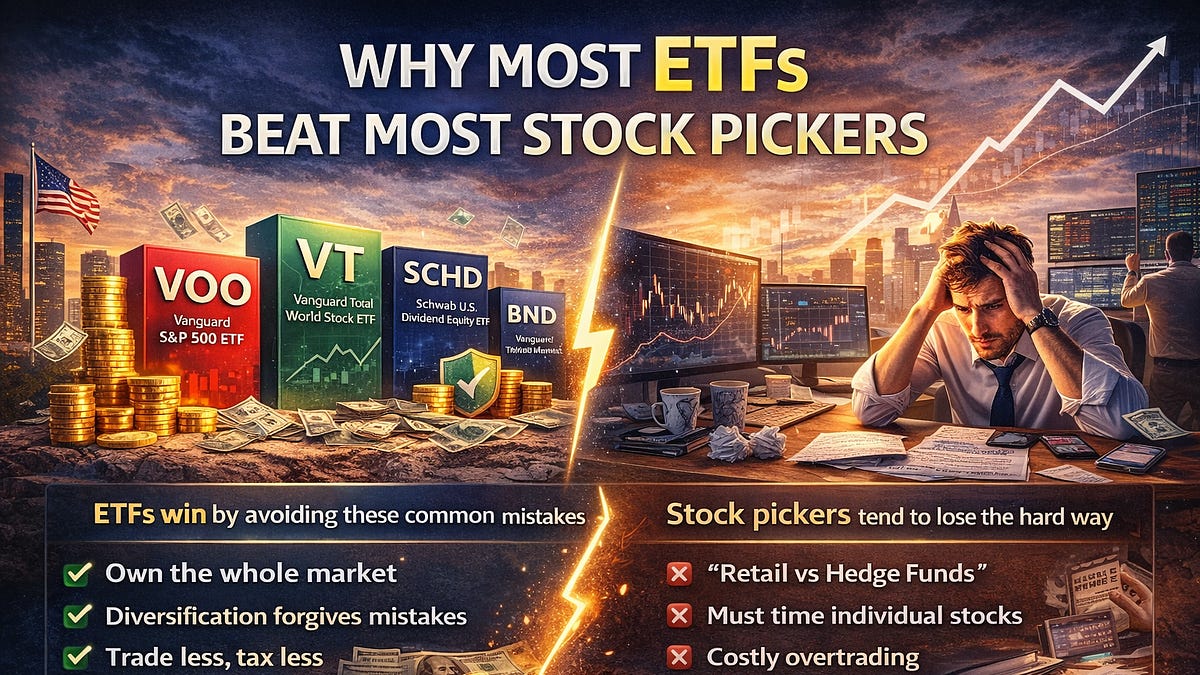 Why Most ETFs Beat Most Stock Pickers