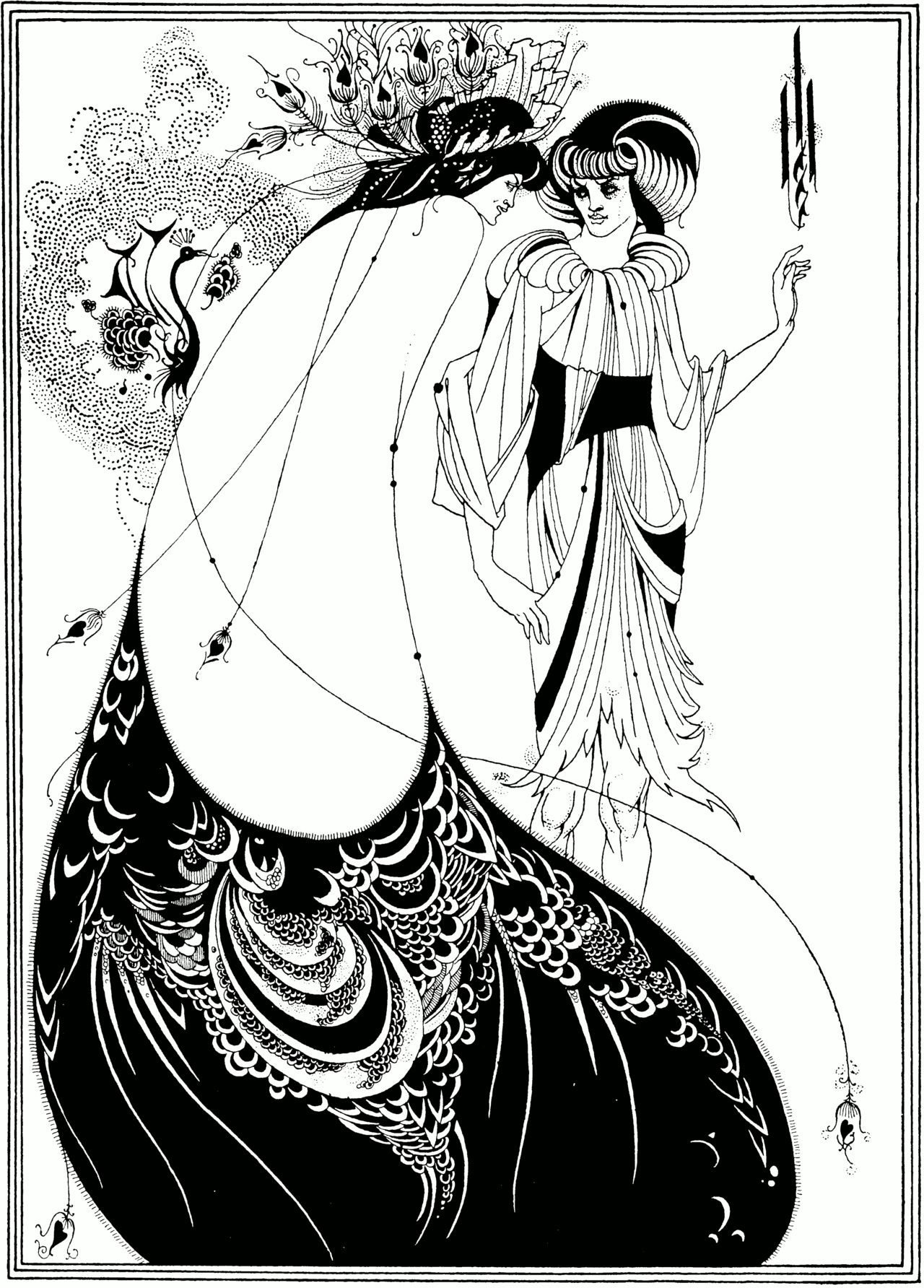 The Peacock Skirt by Beardsley
