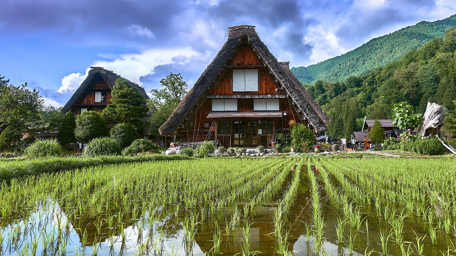 This is Shirakawa-go, Japan. This isn't a scene from a