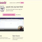 Getting hands off with Handy speak to text. A no limits Wisper Flow alternative.
