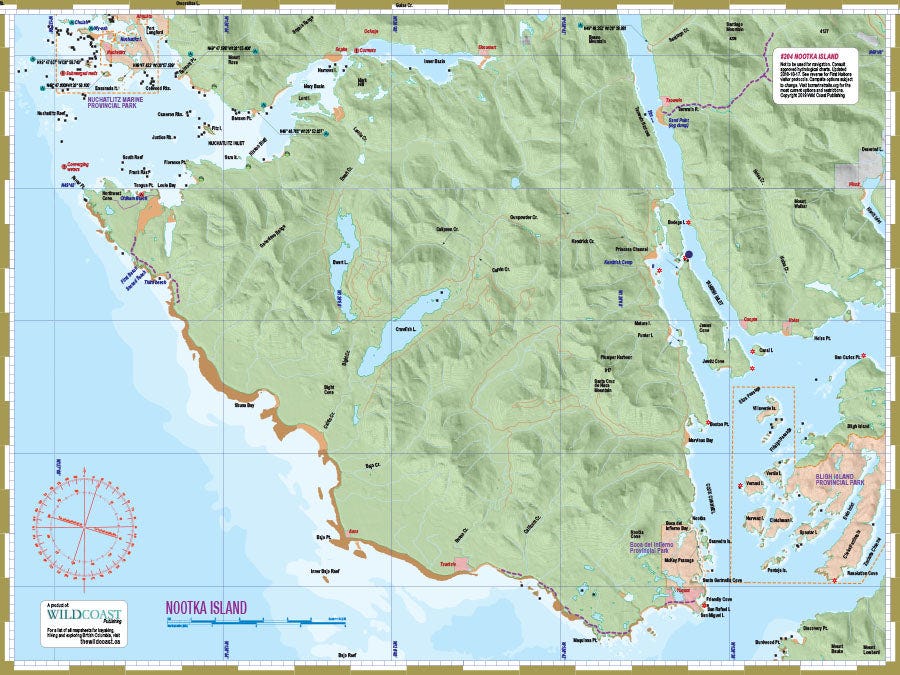 204 Nootka Island Kayaking and Boating Map