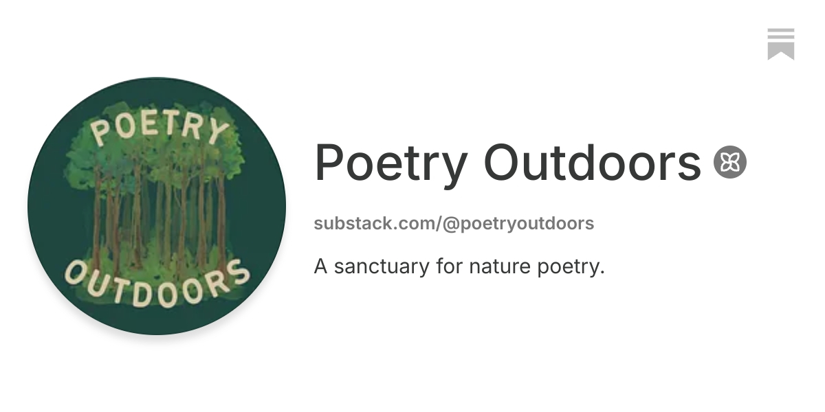 Poetry Outdoors | Substack