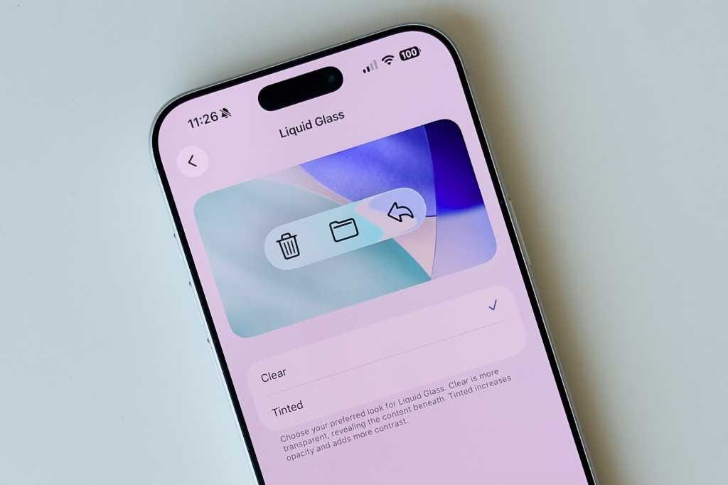 Liquid Glass toggle in iOS 26.1