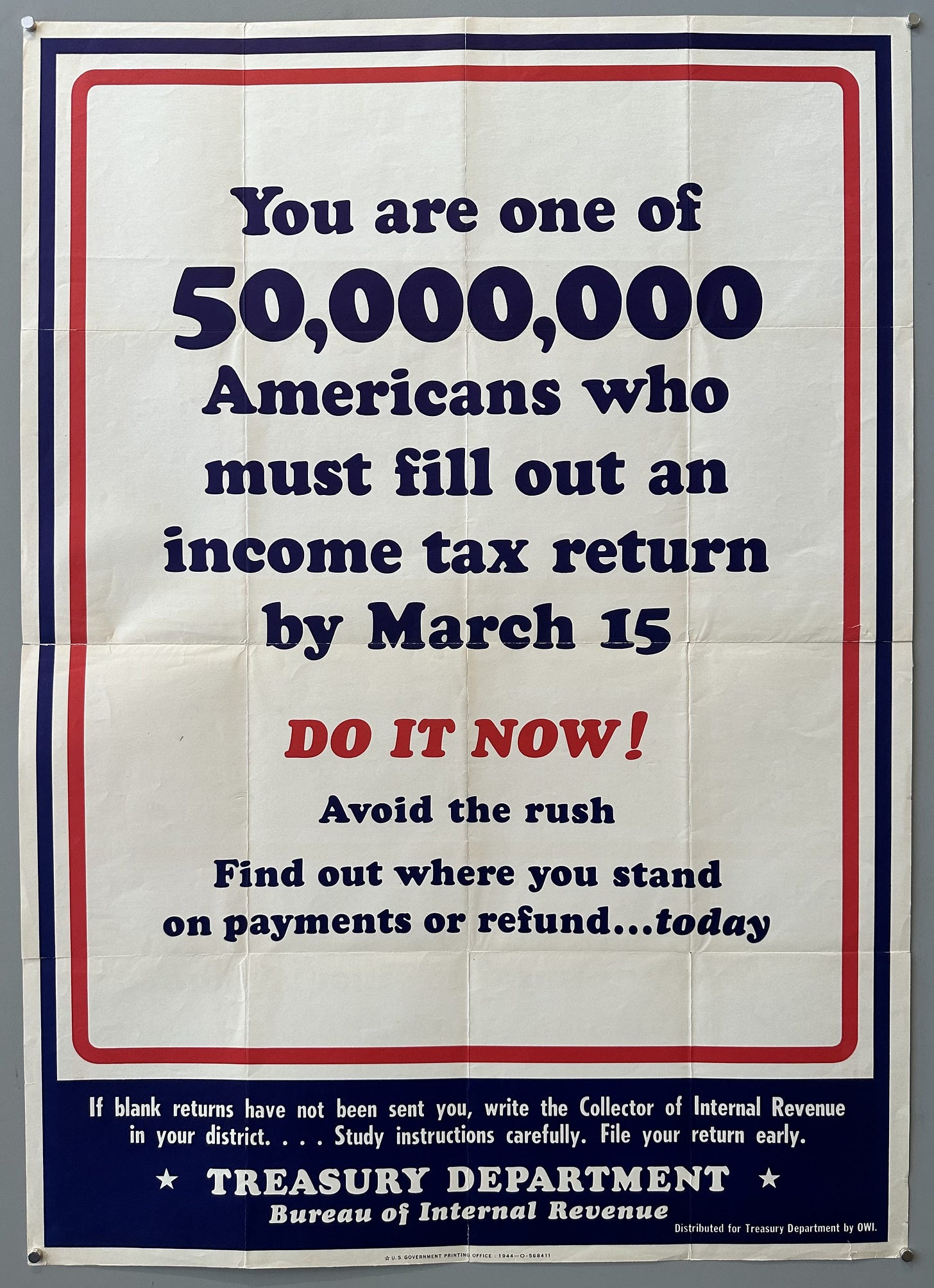 Income Tax Returns Treasury Department – Poster Museum