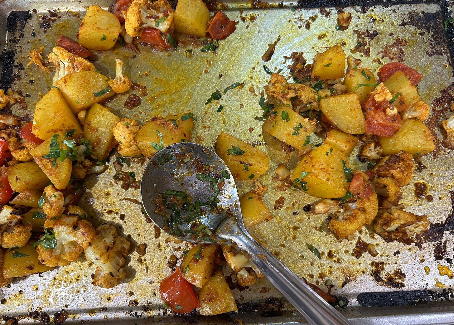 Oven-roasted Aloo Gobi