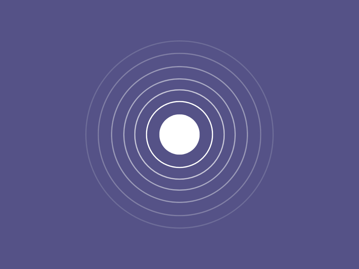 purple background with a white circle radius on it