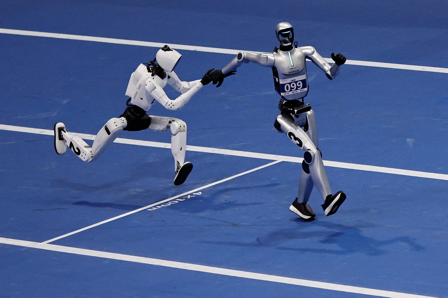 Faster, stronger, (occasionally) upright: Humanoid robots compete in  Beijing games - August 24, 2026 | Reuters