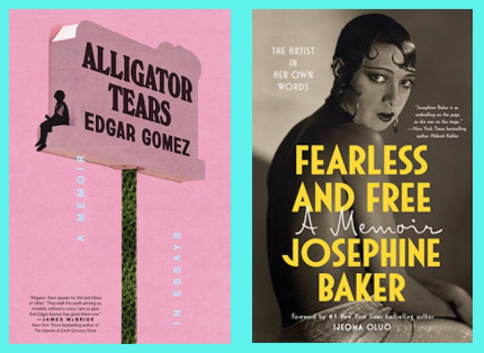 Book covers: Alligator Tears; Fearless and Free