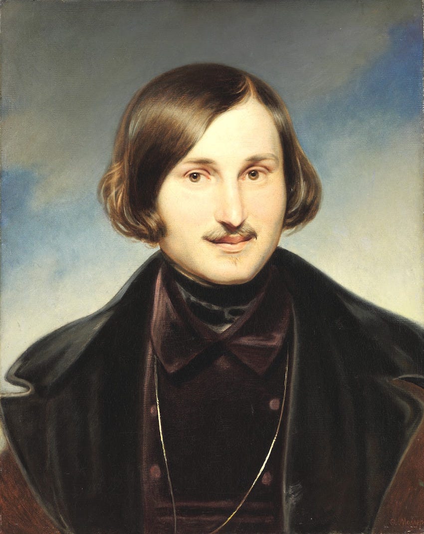 Portrait de l’écrivain russe Nicolas Gogol, peinture, XIXe siècle