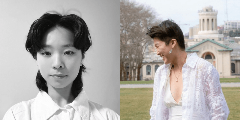 Headshot of Caleb Sun (left); Headshot of Alana Wu (right)