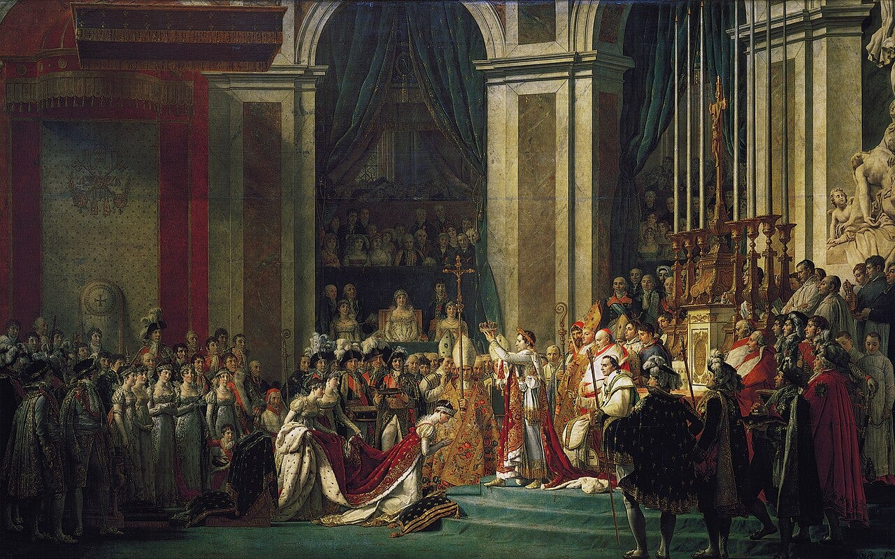 Napoleon crowning Josephine inside Notre Dame Napoleon crowning Josephine inside Notre Dame