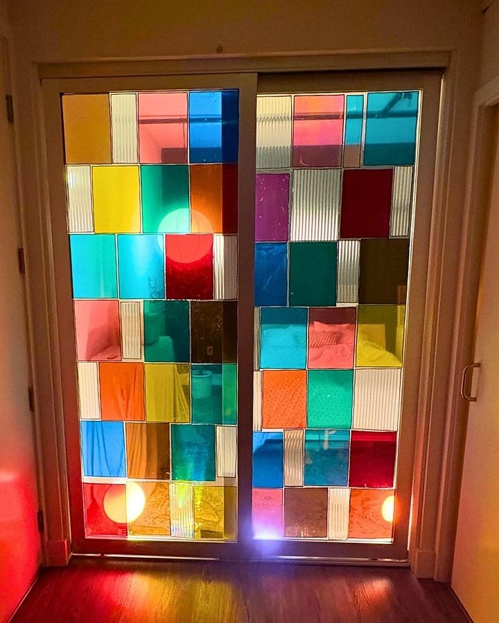 stained glass doors