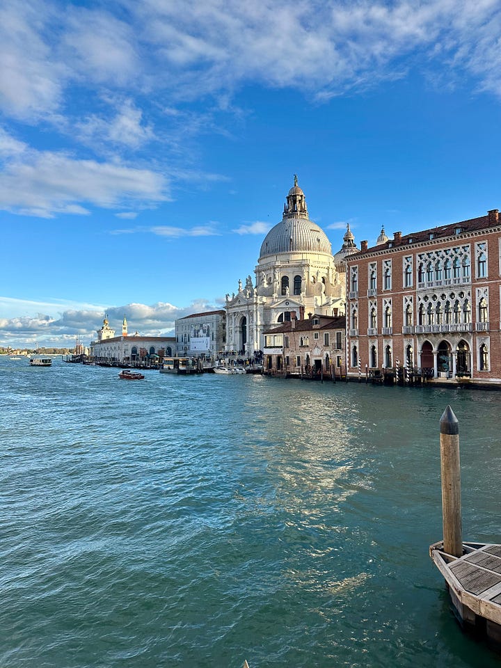 Votive bridges in Venice: San Michele + Salute