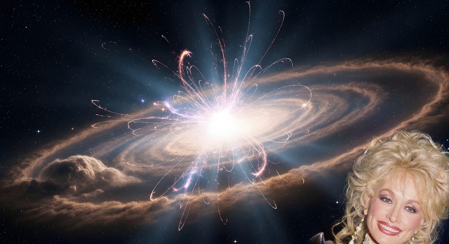 Dolly Parton floating in the universe Dolly Parton floating in the universe