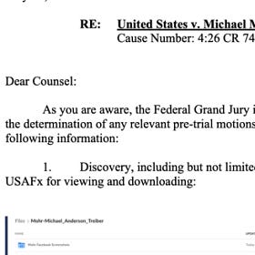 Federal Grand Jury Indicts Rev. Michael Mohr; Government Files Discovery Letter Revealing Wider Scope of Evidence