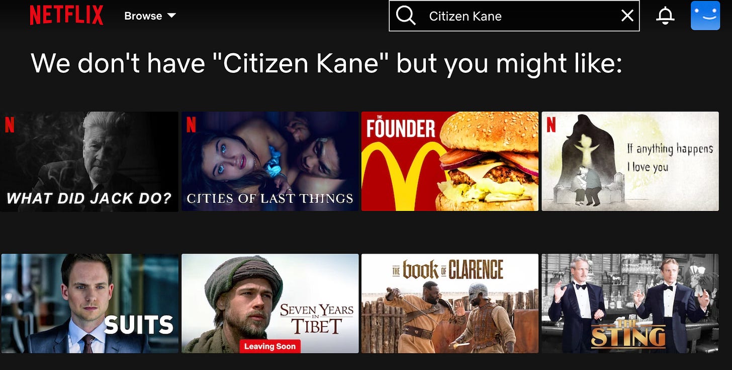 Netflix suggestions