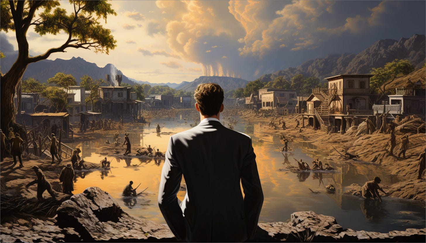 salesman contemplating an opportunity