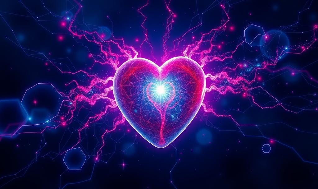 heart pulsing out energy into consciousness