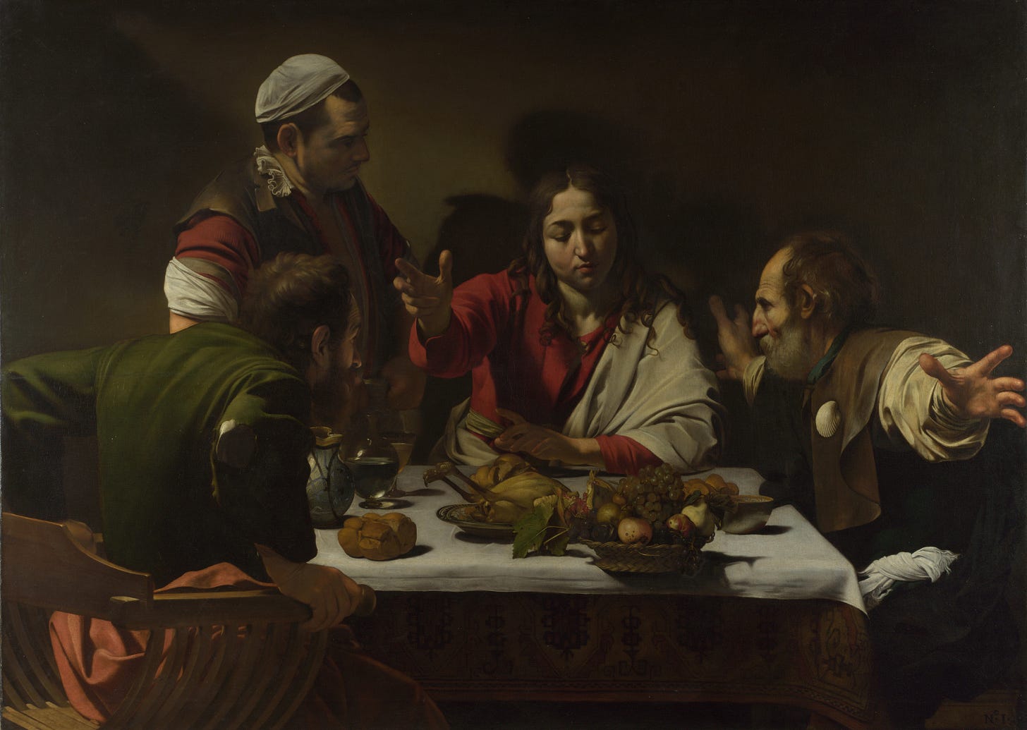 Caravaggio, The Supper at Emmaus Caravaggio, The Supper at Emmaus