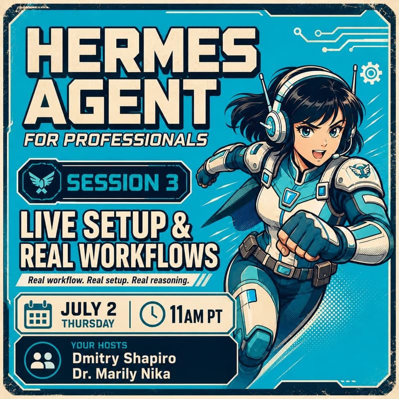 Cover Image for Hermes Masterclass — Run multiple, coordinated agents simultaneously Cover Image for Hermes Masterclass — Run multiple, coordinated agents simultaneously