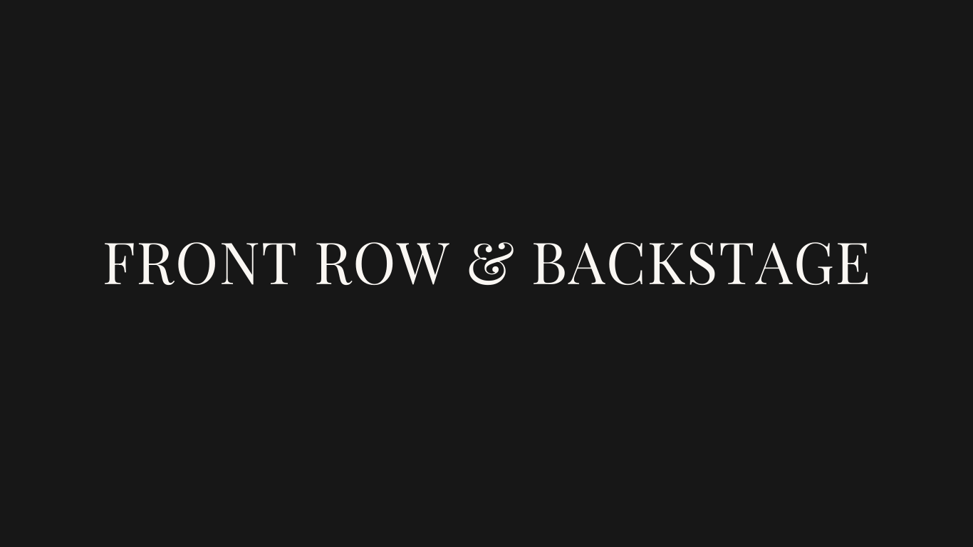 Front Row & Backstage | Brad Kyle | Substack