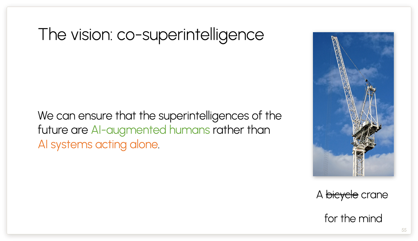 The vision: co-superintelligence The vision: co-superintelligence