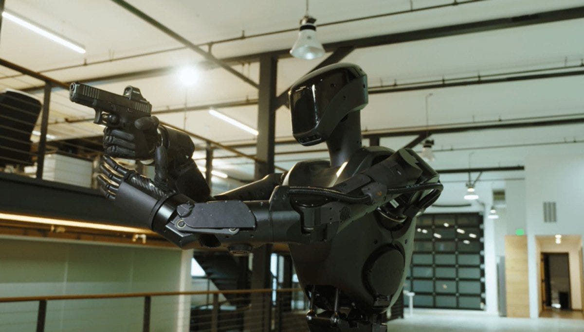 🤯 WOW: Humanoid robot soldiers arrive in Ukraine for battlefield testing Foundation's  Phantom MK-1 humanoid robot soldiers are designed for reconnaissance and  resupply. https://t.co/eQqbU4CFVZ