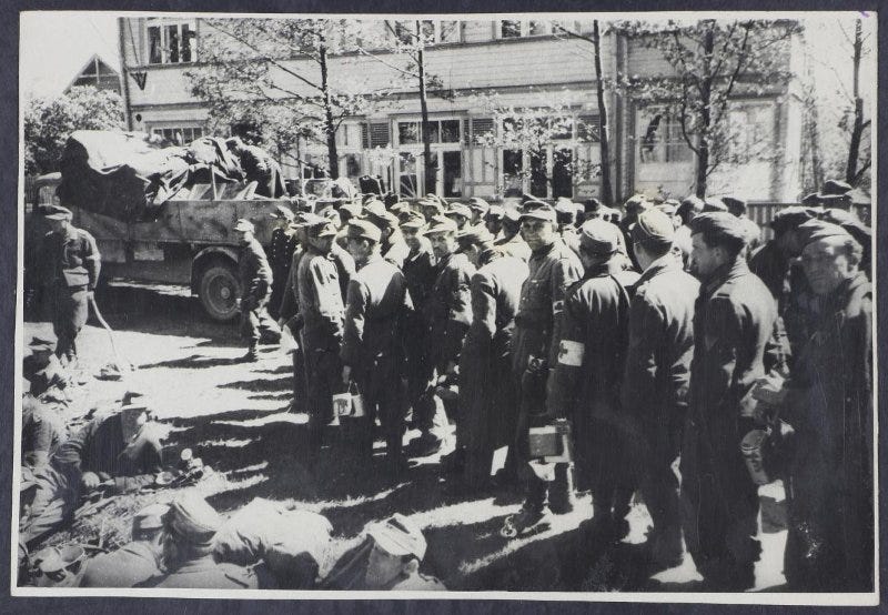 German prisoners of war of the surrender