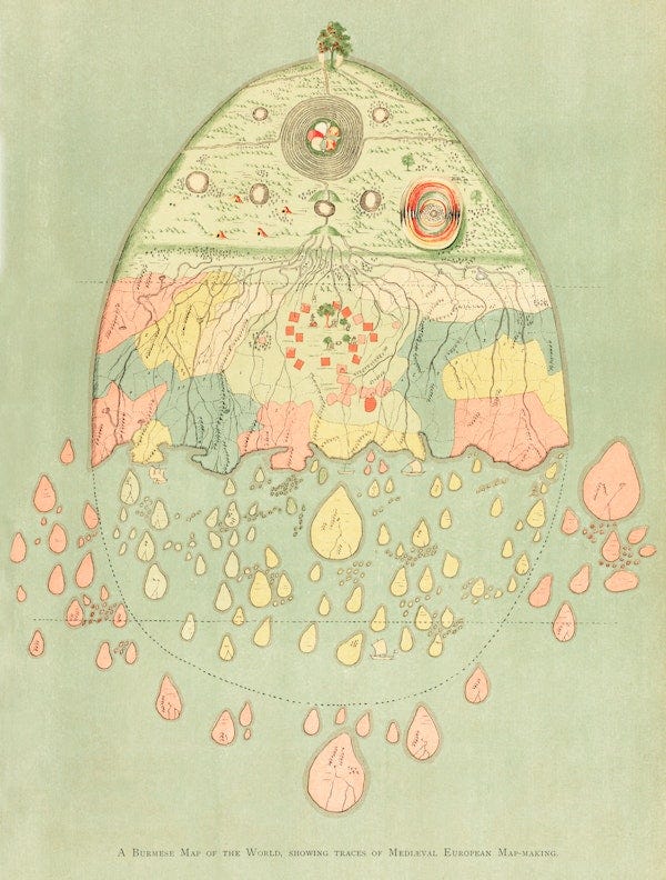 Burmese Map of the World Burmese Map of the World