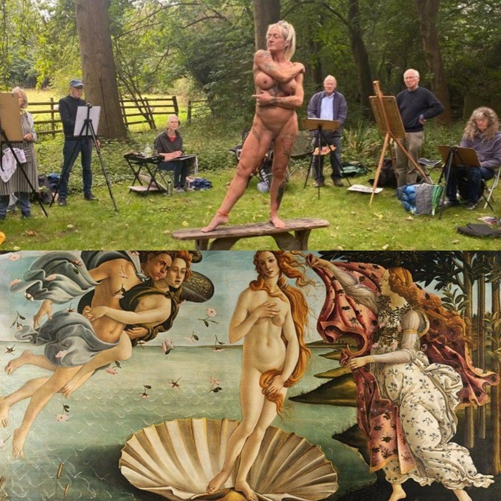 Clare addressing Boticelli