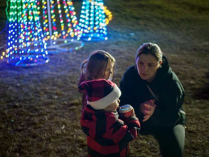 Attendees at Tree Lighting