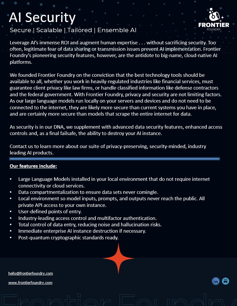 Image of Frontier Foundry's Security 1-Pager