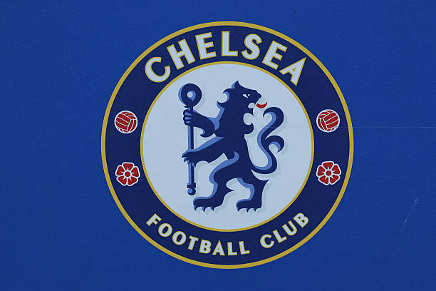 The club badge / logo of Chelsea FC is seen during the UEFA Champions League 2025/26 League Phase MD2 match between Chelsea FC and SL Benfica at...