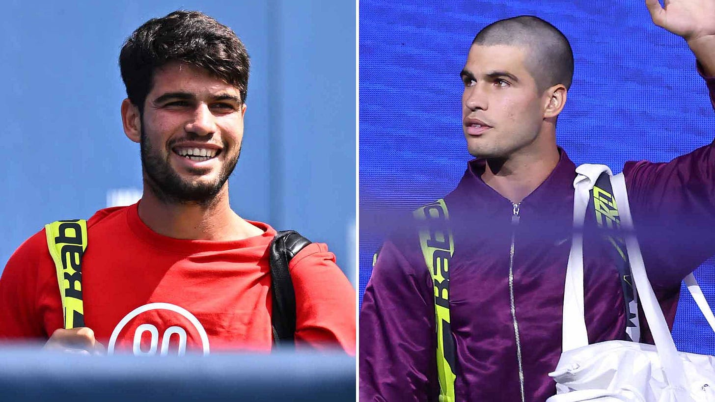 Carlos Alcaraz debuts new buzzcut, Frances Tiafoe shares hilarious  evaluation | ATP Tour | Tennis Carlos Alcaraz debuts new buzzcut, Frances Tiafoe shares hilarious  evaluation | ATP Tour | Tennis