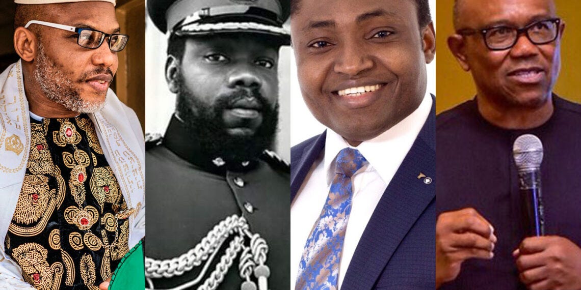 Nnamdi Kanu, Ojukwu, Simon Ekpa and Peter Obi