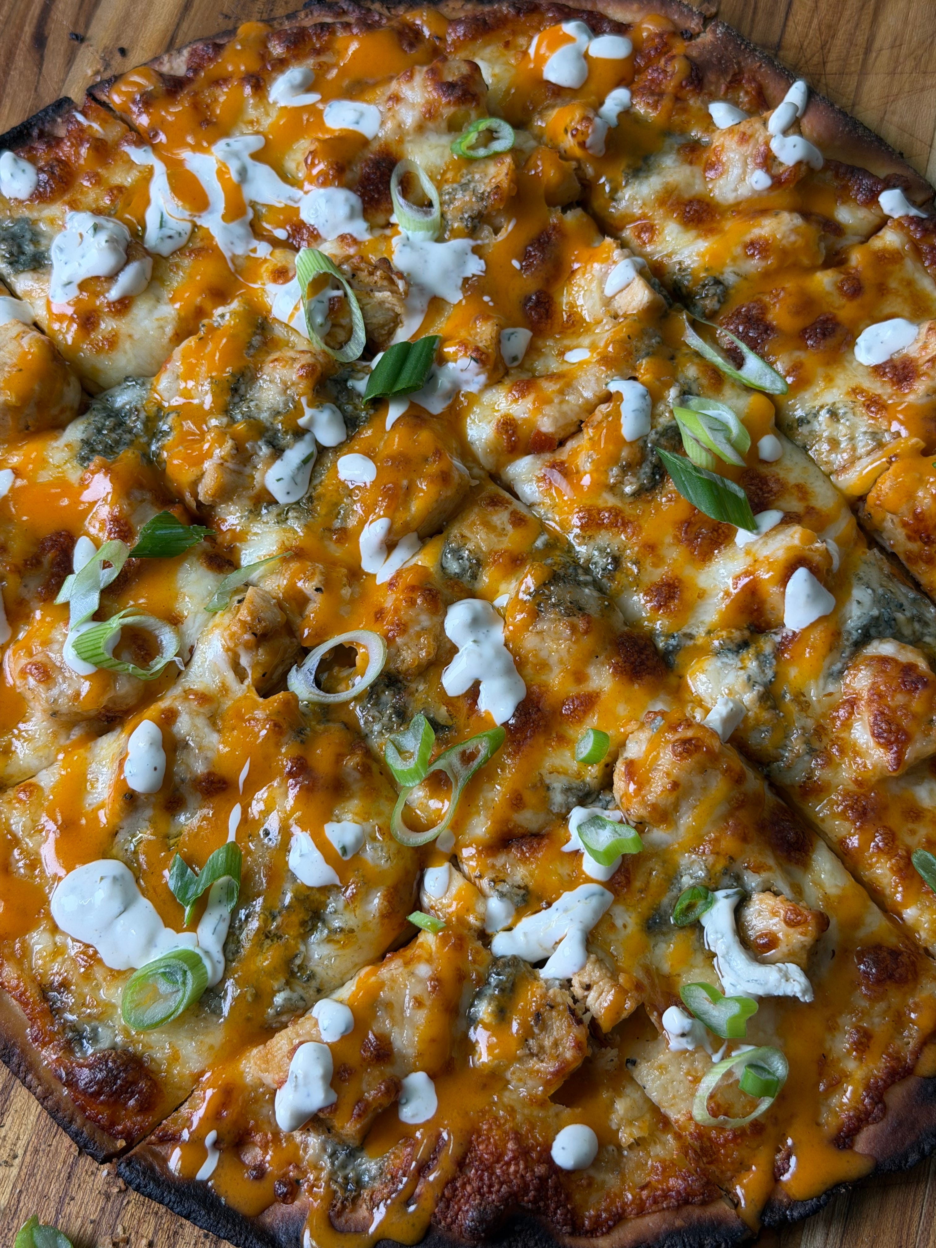 blue cheese dressing on pizza Buffalo Blue Cheese Chicken Pizza Recipe
