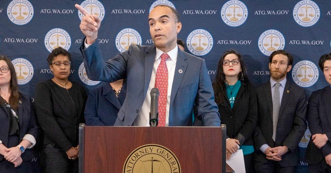 Washington AG Nick Brown files lawsuit challenging Trump's order to end  birthright citizenship