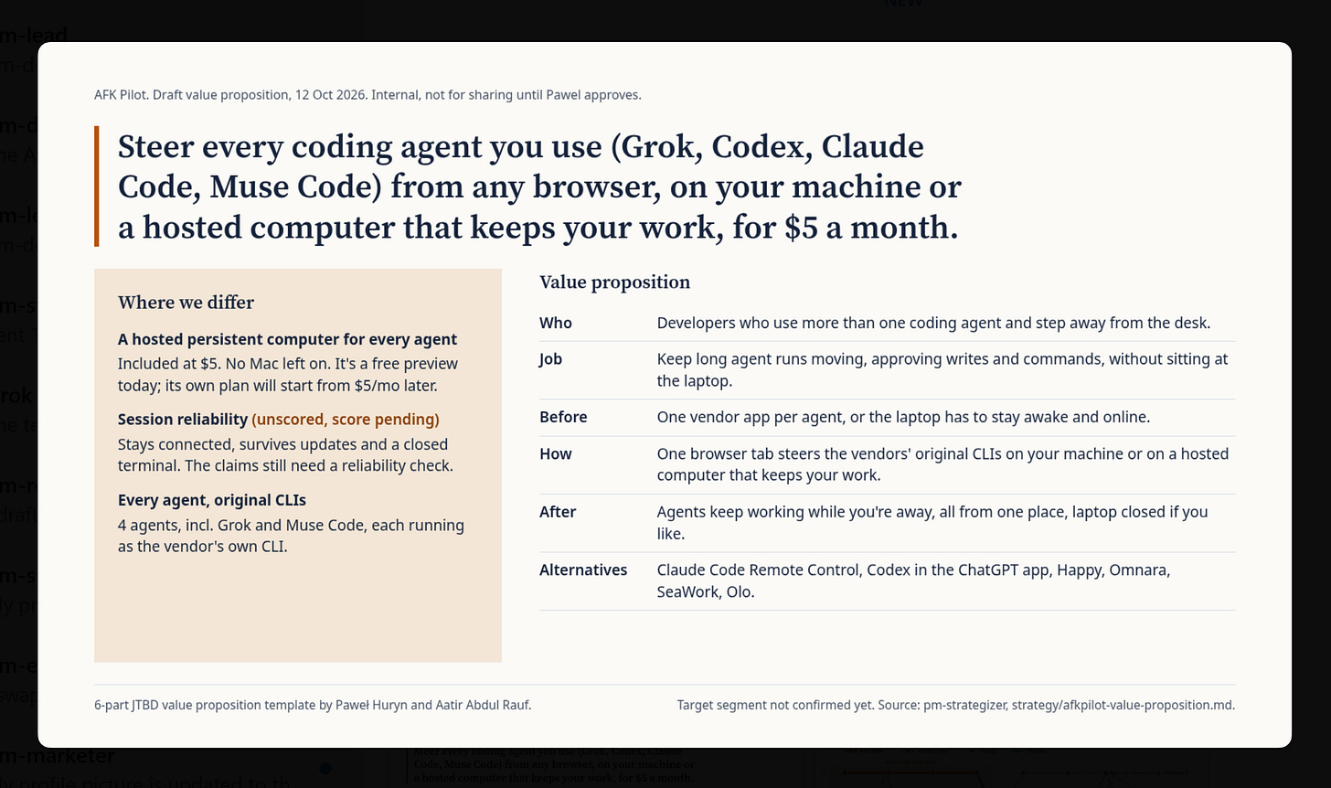 The value proposition pm-designer created The value proposition pm-designer created