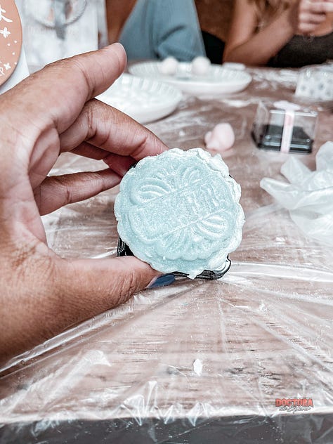 Making mooncakes in Dalian, China for Mid-Autumn Festival.