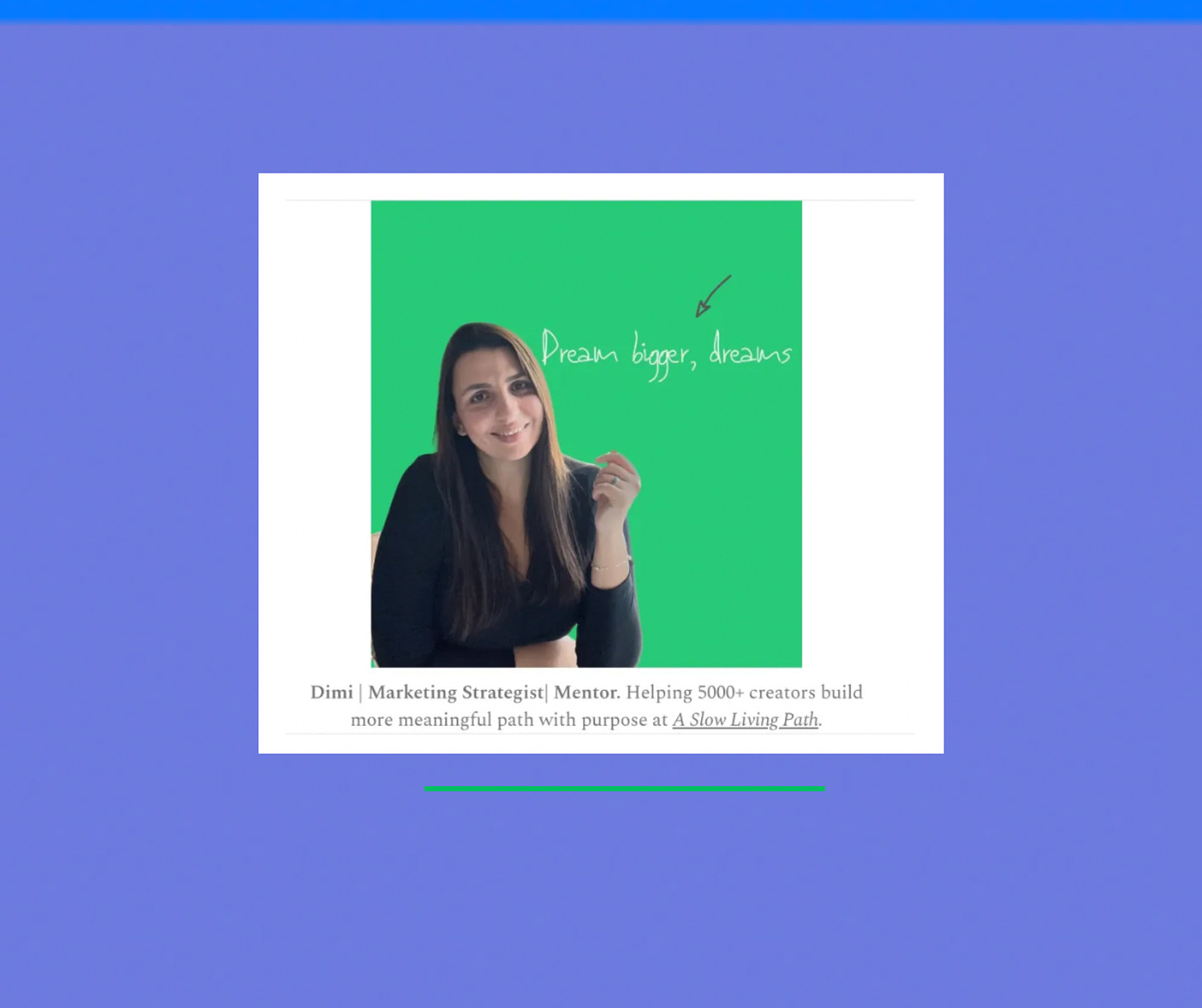 Personal closing section of a Substack newsletter including a photo and short introduction to build connection and trust with new readers Personal closing section of a Substack newsletter including a photo and short introduction to build connection and trust with new readers