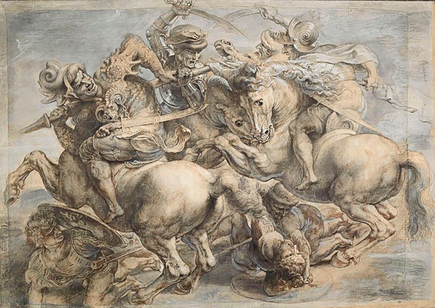 Copy of the Battle of Anghiari cartoon by Leonardo, Louvre, Grand Palais Rmn (Musée du Louvre) / Michel Urtado Copy of the Battle of Anghiari cartoon by Leonardo, Louvre, Grand Palais Rmn (Musée du Louvre) / Michel Urtado