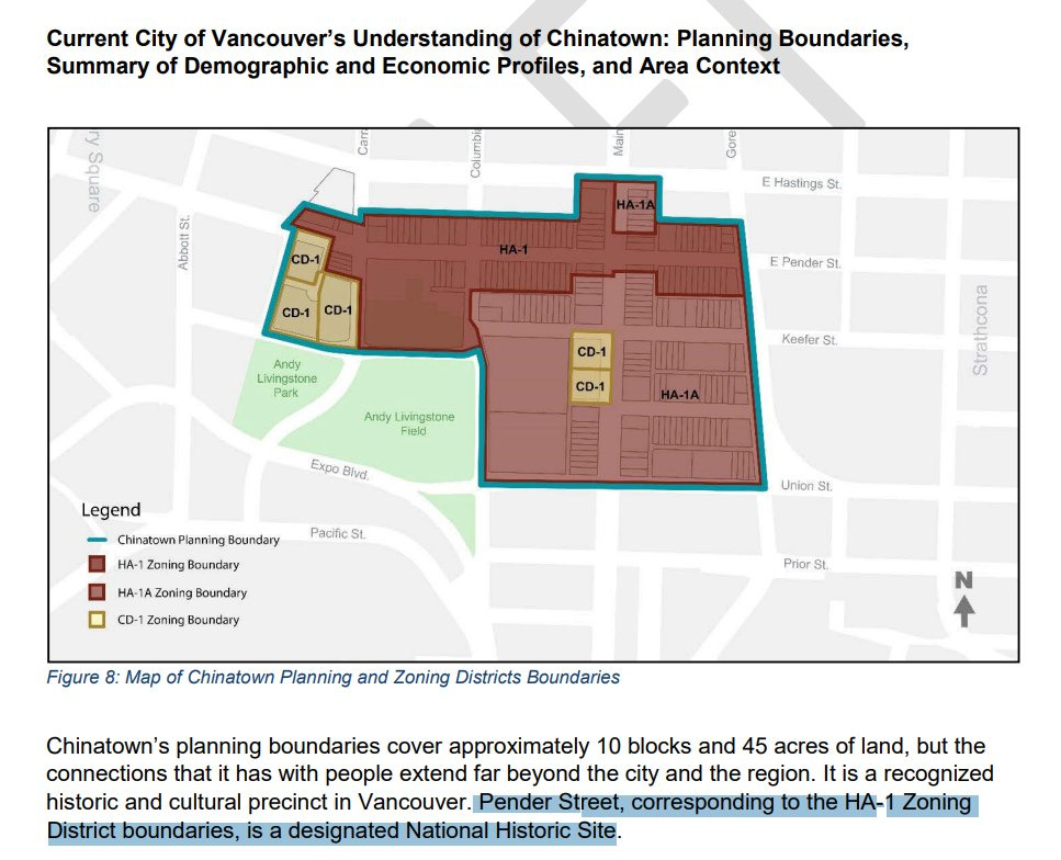 Map showing Pender St as only designation