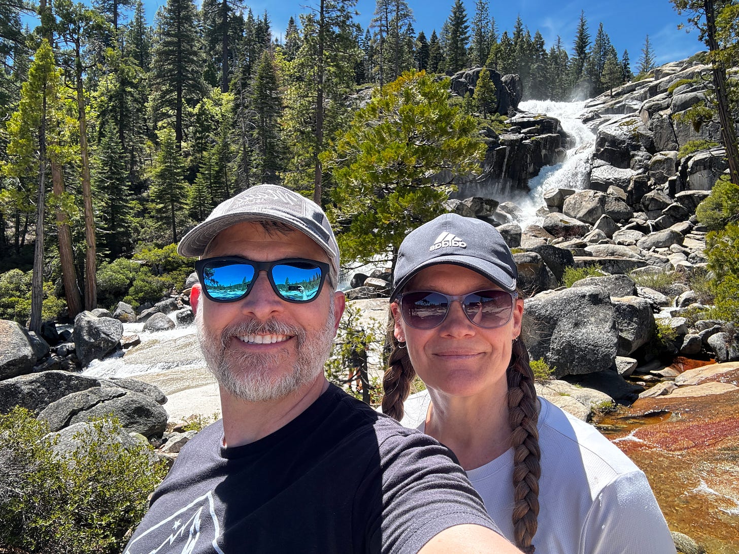 Larry and Nicole hiking Larry and Nicole hiking