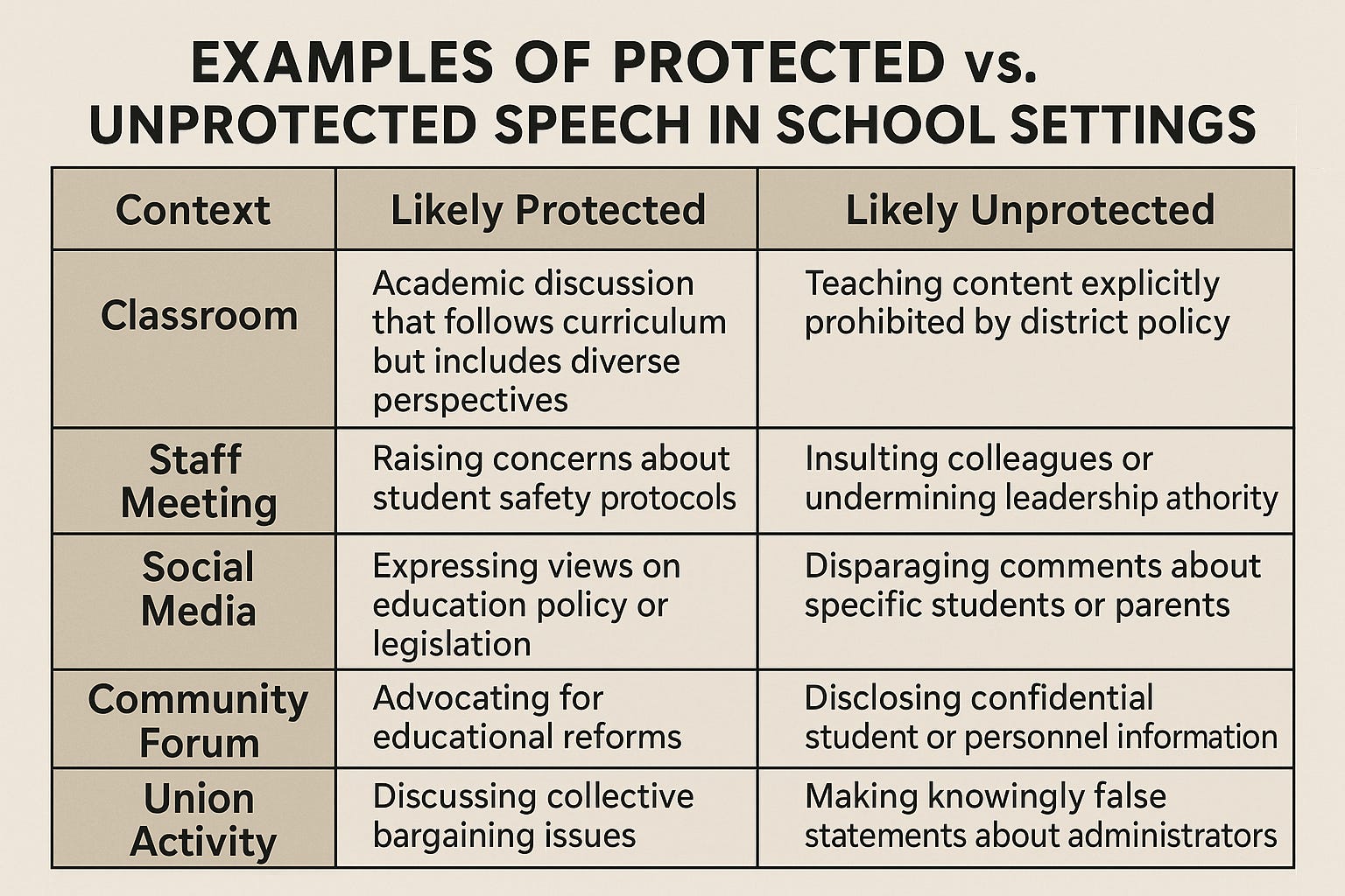 Public Employee Speech and First Amendment Protections
