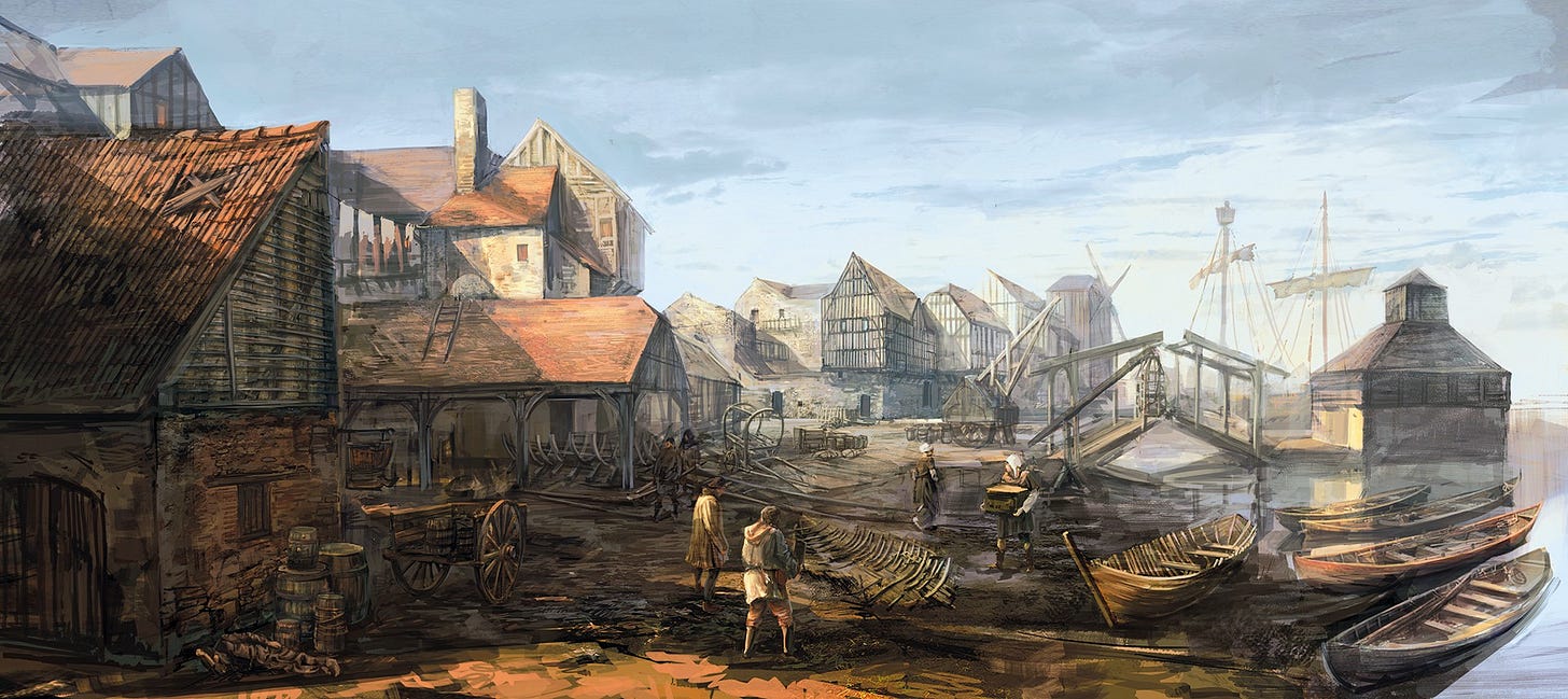 Artwork Novigrad Port | The Witcher 3 | CD PROJEKT RED | Cook and Becker