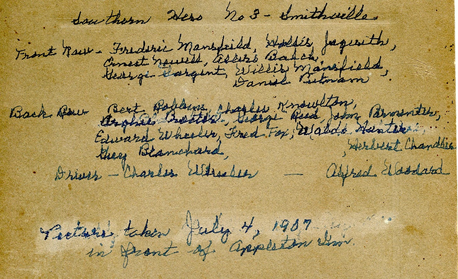 Listing of Firemen in previous photo