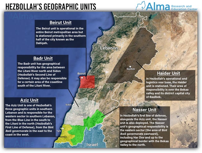 Hezbollah's Five Units: Losses and Resilience - Alma Research and Education  Center
